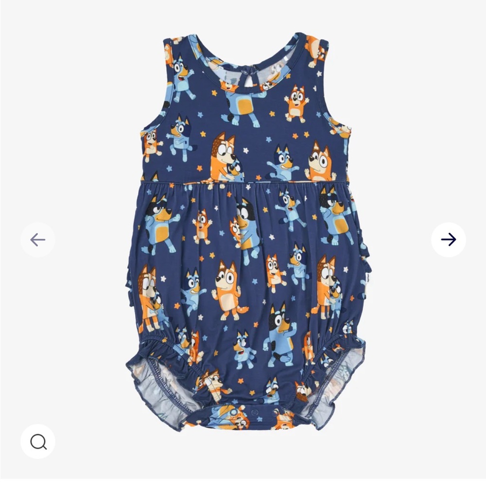 Little Sleepies Bluey ruffle romper